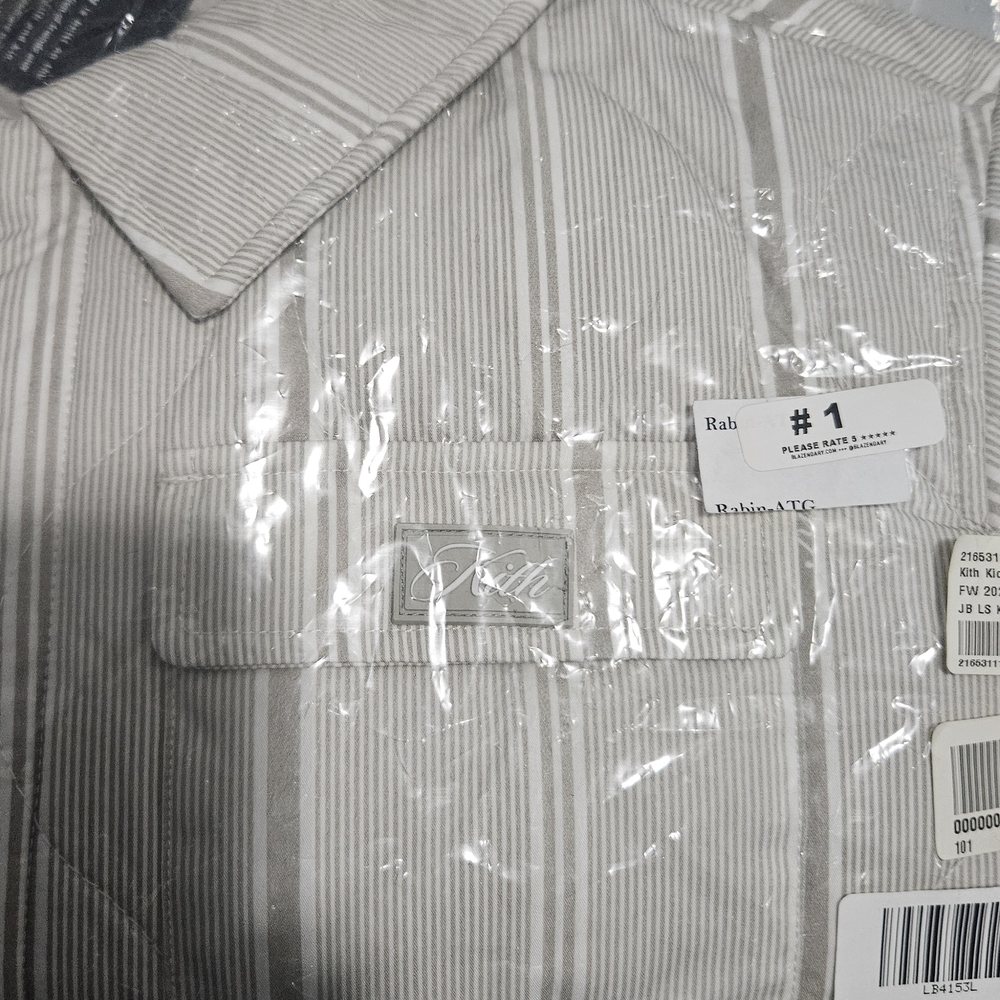 Kith Light Gray Striped Jacket